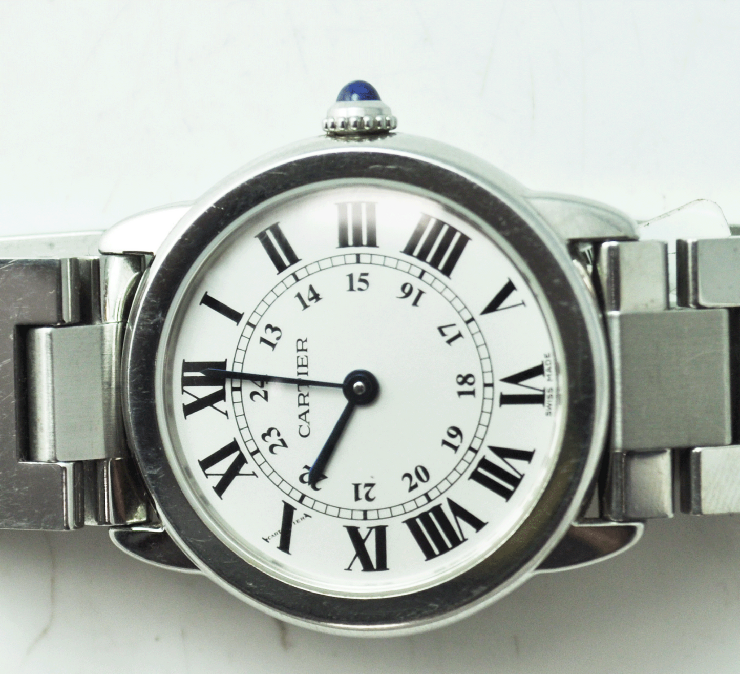 Cartier Ronde Solo 3601 29mm Stainless Wristwatch 24hr Dial 5.5" Wrist 690 8J
