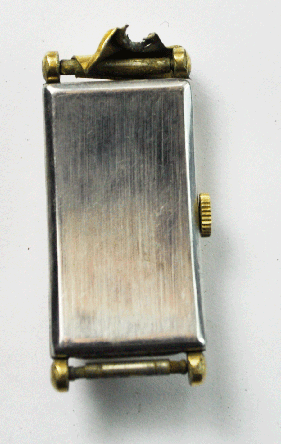 Vintage Men's LA Schwab 17 Jewels Swiss Elongated Curved Case 19mm Wristwatch