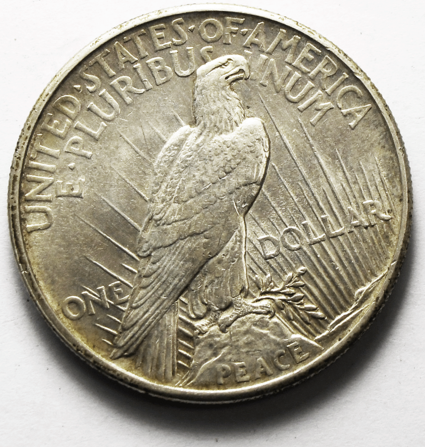 1921 $1 Peace Silver One Dollar US Philadelphia Rare AU