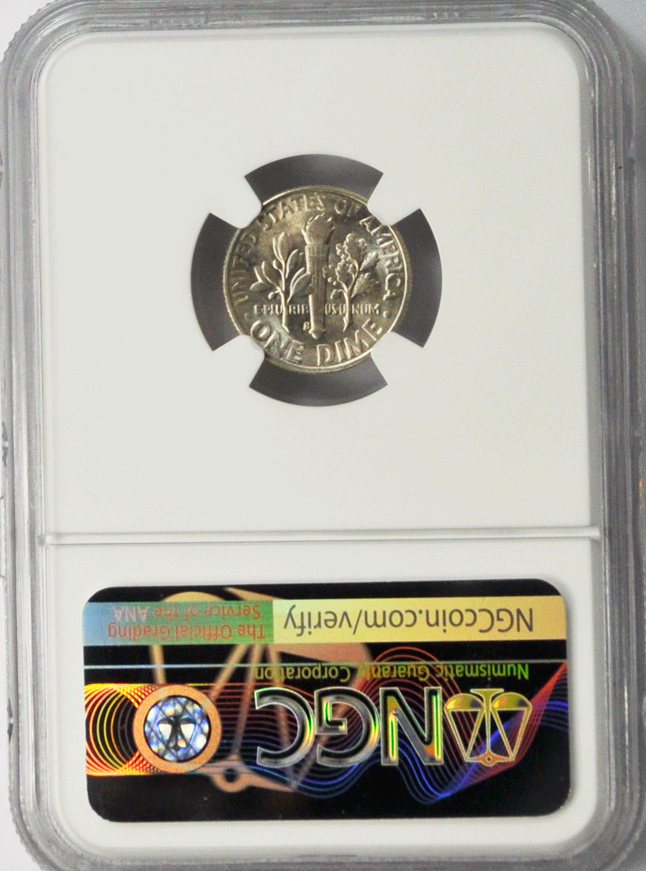 1954 S 10c Roosevelt Silver Dime NGC MS65 FT BU San Francisco