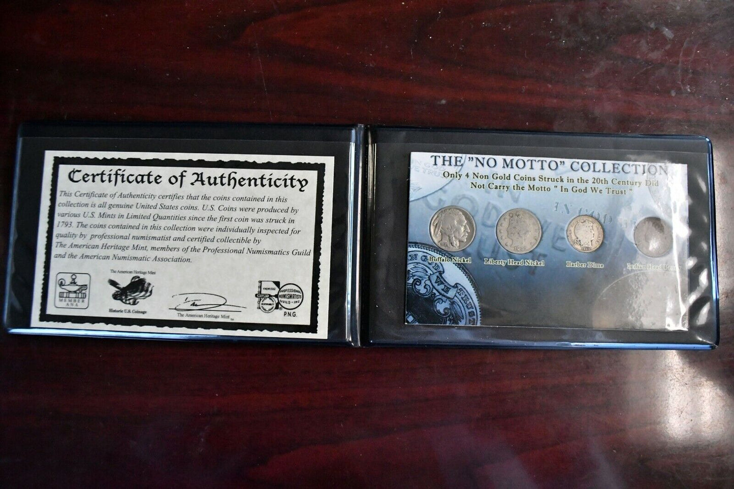 The "No Motto" Collection from The American Heritage Mint Buffalo, Barber, V