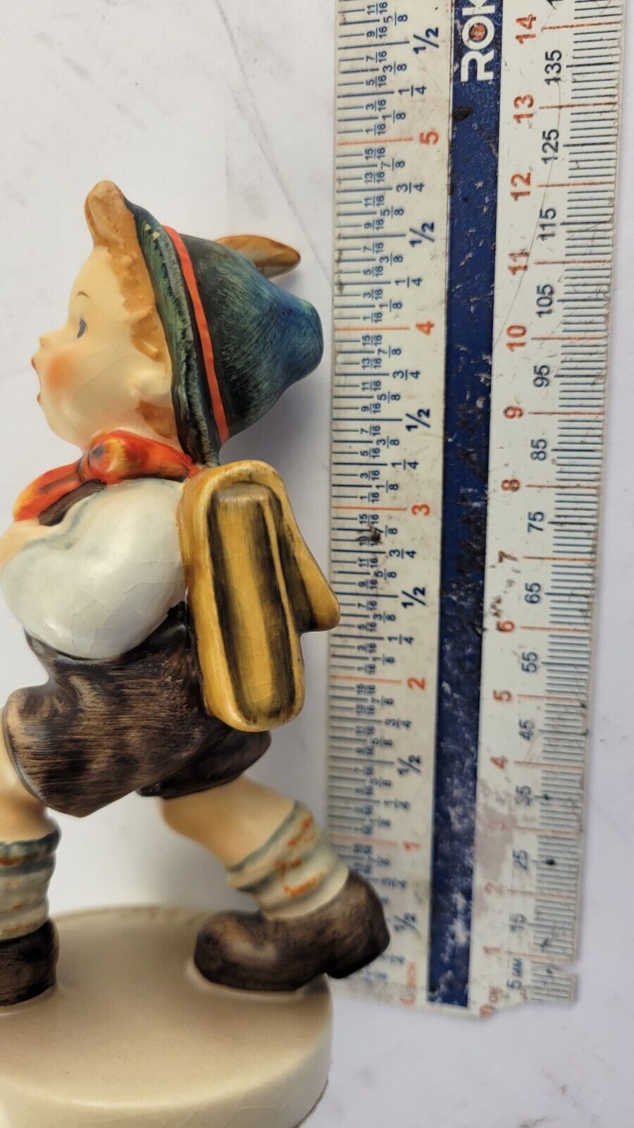 VINTAGE Goebel Hummel Figure “SCHOOL BOY” 822/0 West Germany 4 1/4” TMK-3