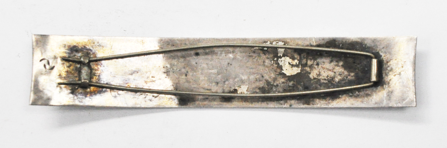 Vintage Sterling Silver Road Runner Curved Hair Clip Barette 4-3/8" x 21mm