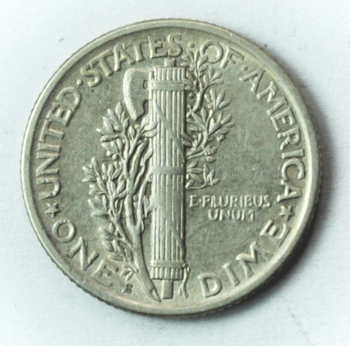 1917 S 10c Mercury Silver Dime Rare Ten Cents San Francisco