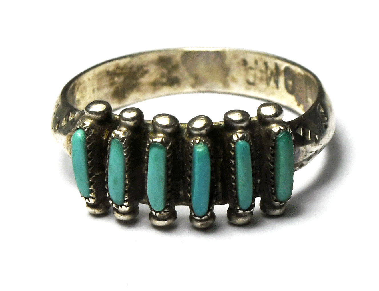 Sterling Silver Paloma Needle Petit Point Stripe Ring 9mm Size 10
