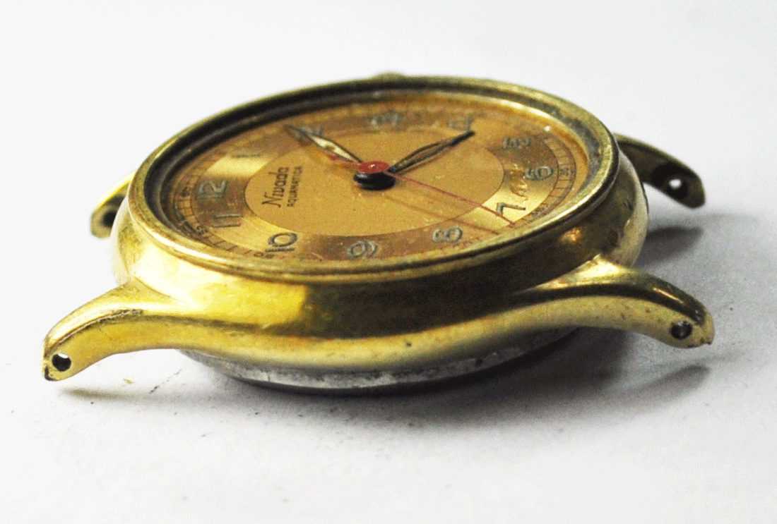 Vintage Nivada Aquamatic Bumper Automatic Wristwatch 32mm Not Running