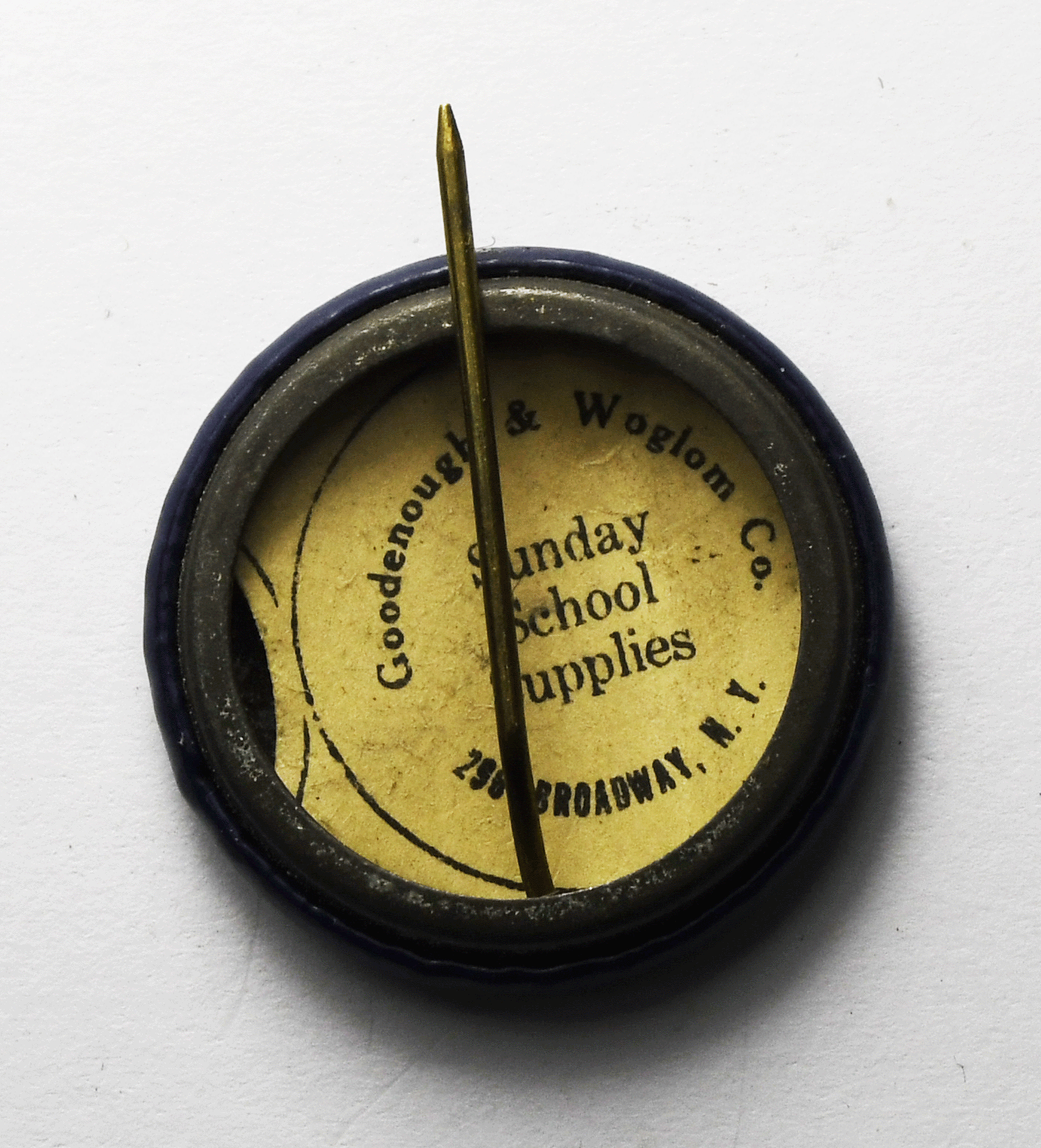 Vintage Rally Day Sunday School Goodenough & Woglom Co 22mm Pinback Button