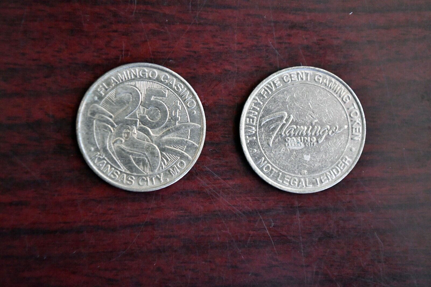 Flamingo Hilton Kansas City Mo. Twenty Five Cent Gaming Token Hotel Casino