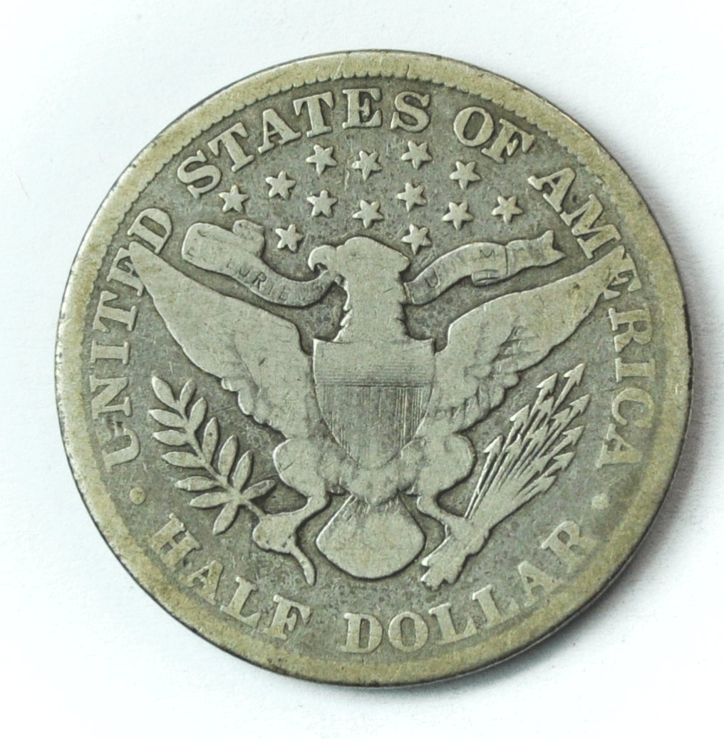 1895 50c Barber Silver Half Dollar Fifty Cents US Philadelphia