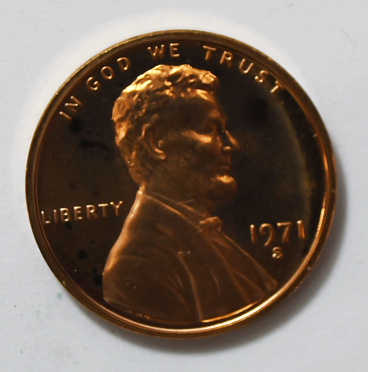 1971 S 1c Proof Lincoln Memorial Cent One Penny Gem Uncirculated San Francisco