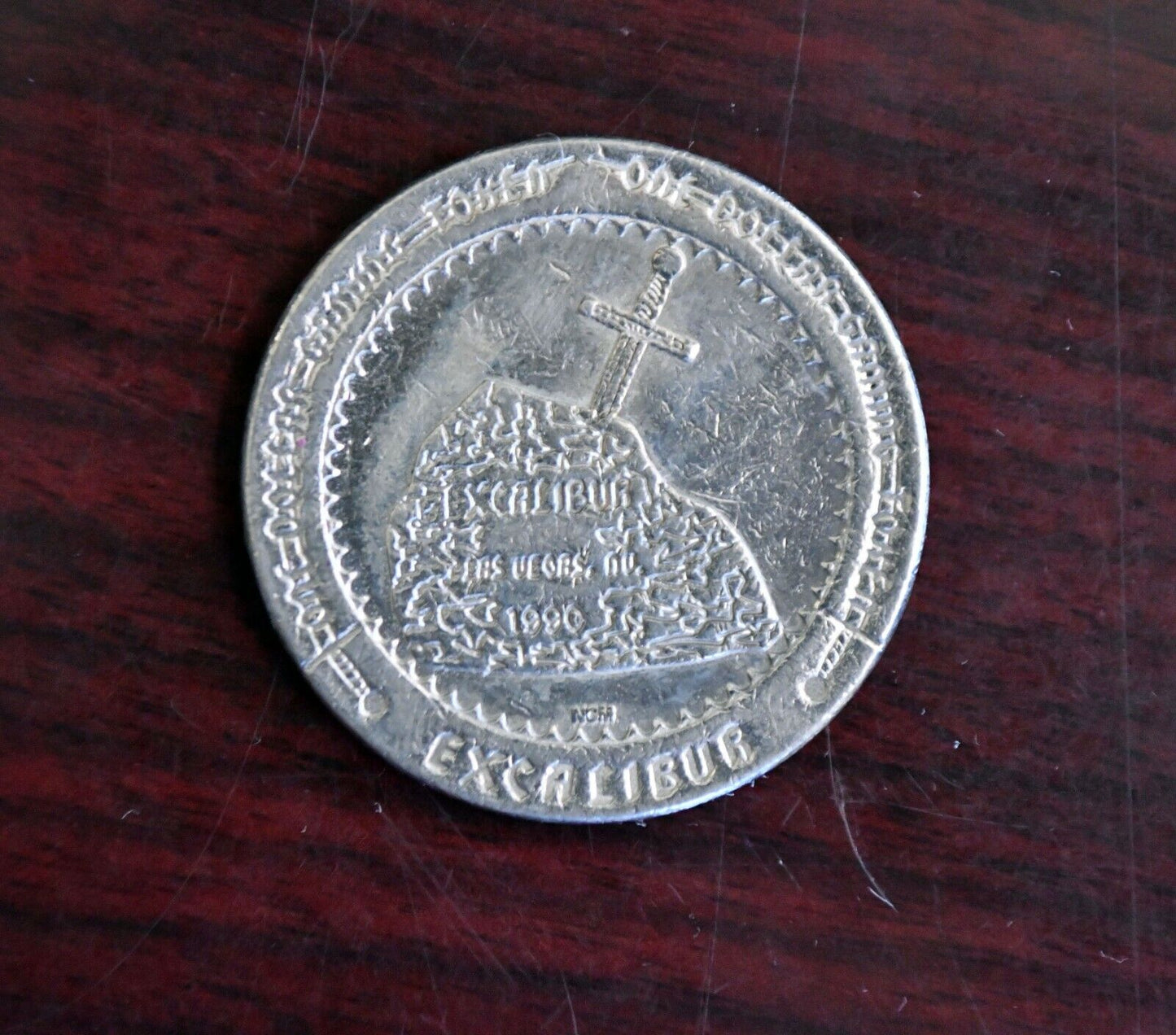 1990 Excalibur Fair Maiden Casino One Dollar Gaming Slot Token Las Vegas