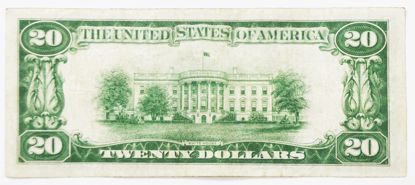 1928 $20 Twenty Dollar Bill Federal Reserve Note K01259972A Dallas