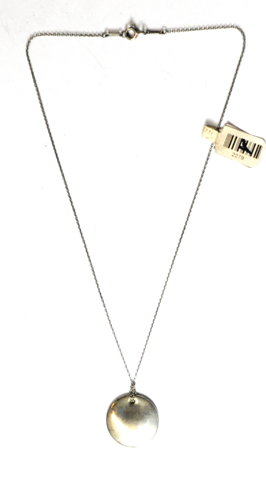 Sterling Silver Elsa Peretti Round Disc 23mm Pendant 16" Necklace