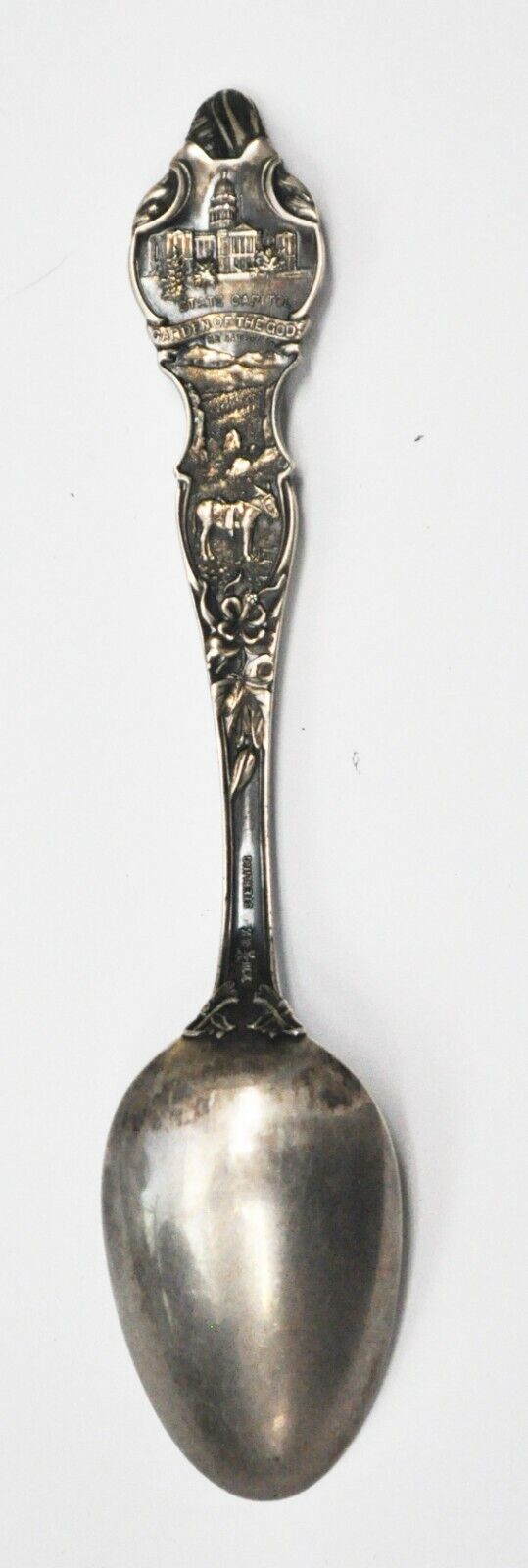 Sterling Wallace Denver Colorado 5-7/8" Souvenir Spoon Capitol Garden Gods