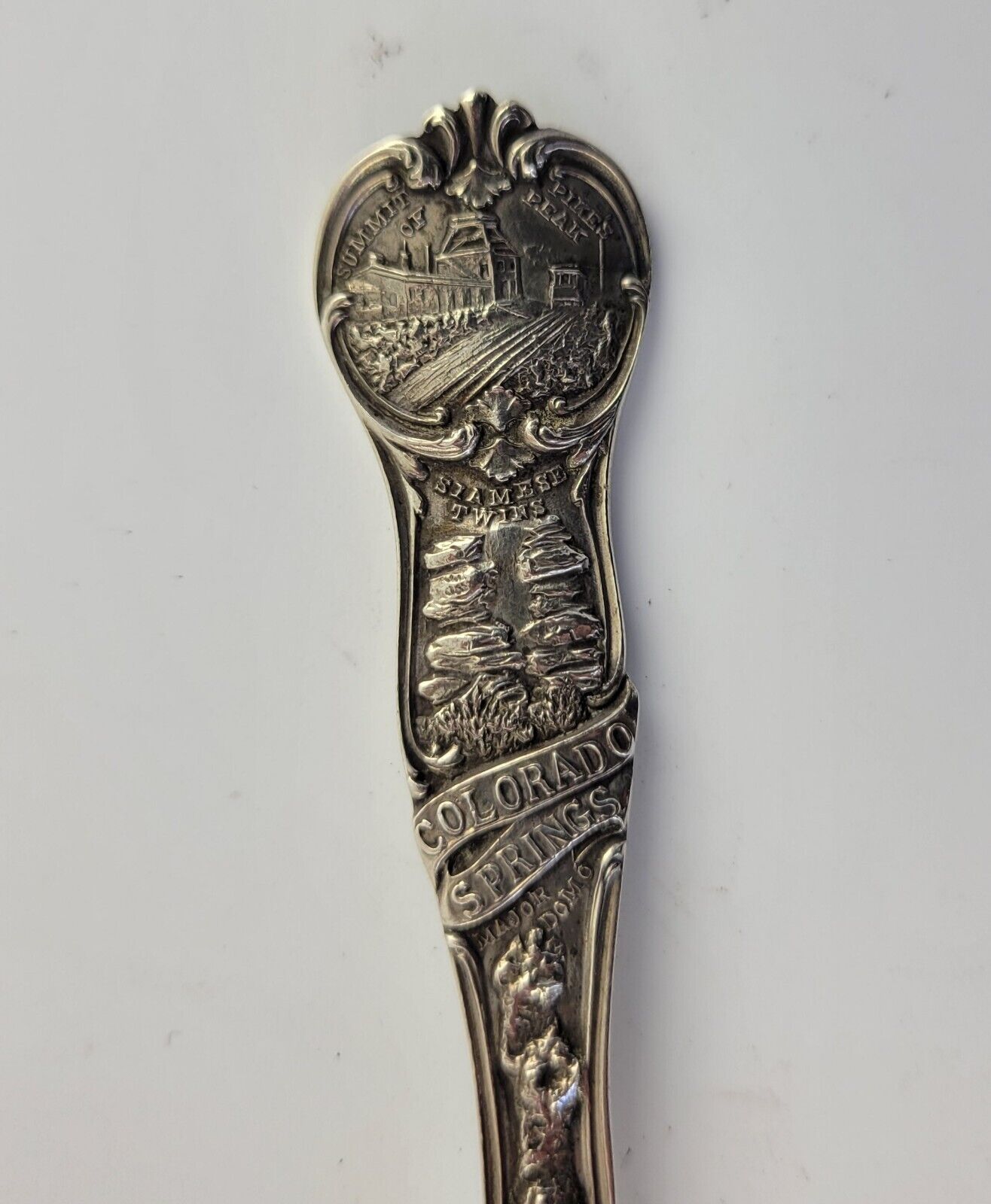 Pikes Peak Summit Sterling Silver 5 1/8” Souvenir Spoon .49oz. by Mechanics