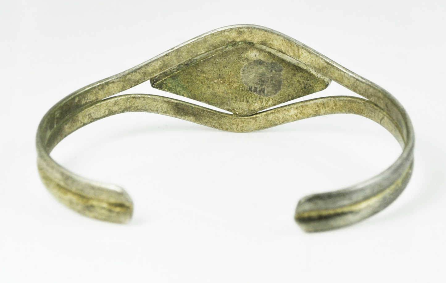 Silver Plated Red & Blue Enamel Cuff Bangle 19mm 6" Bracelet