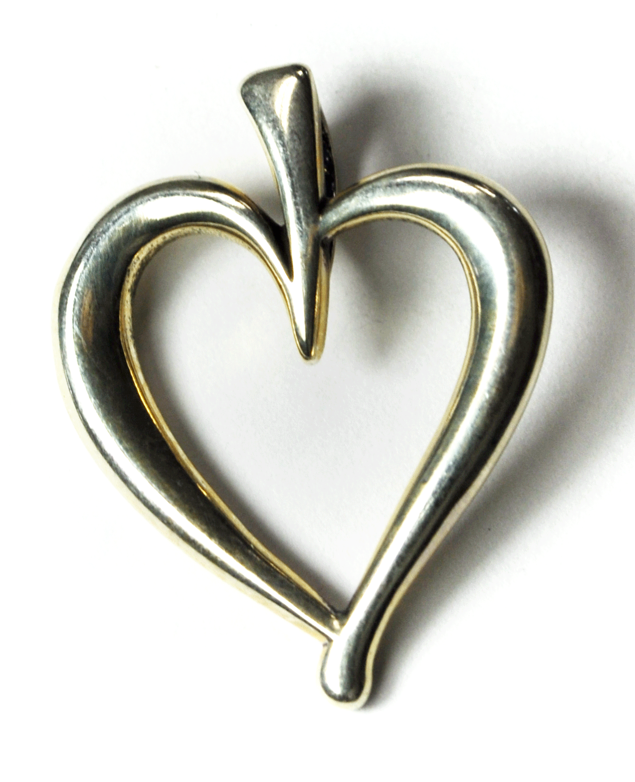 Sterling Silver James Avery 25mm x 31mm Love Leaf Heart Pendant