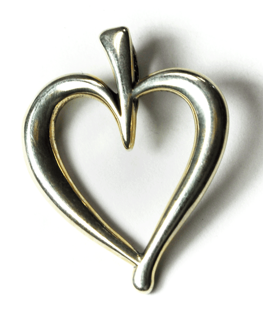 Sterling Silver James Avery 25mm x 31mm Love Leaf Heart Pendant
