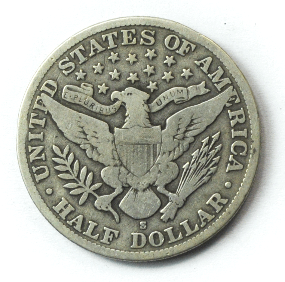 1905 S 50c Barber Silver Half Dollar Fifty Cents US San Francisco