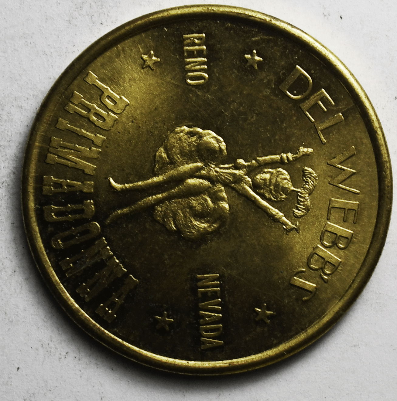 1976 Del Webb's Primadonna Token Casino Reno Nevada Bicentennial 34mm