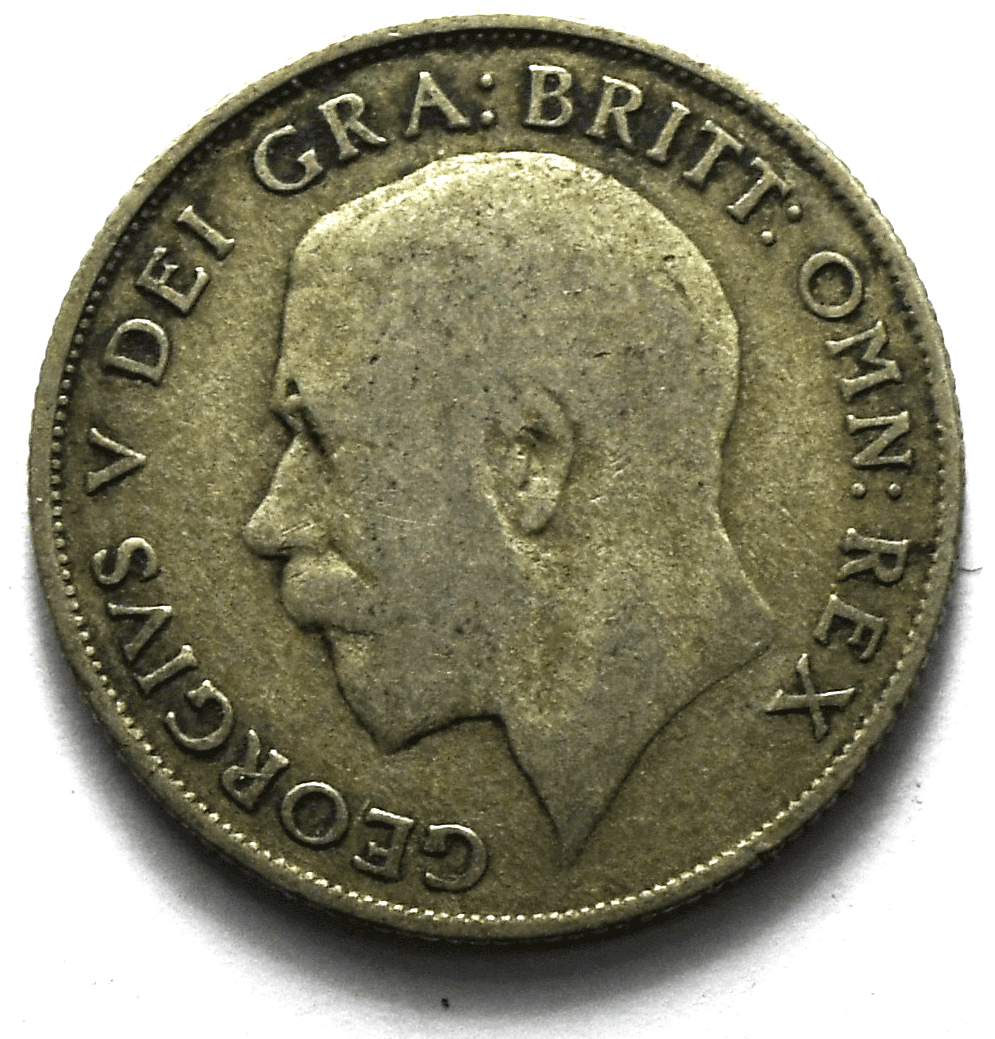 1921 Great Britain Silver One Shilling Coin KM# 816a