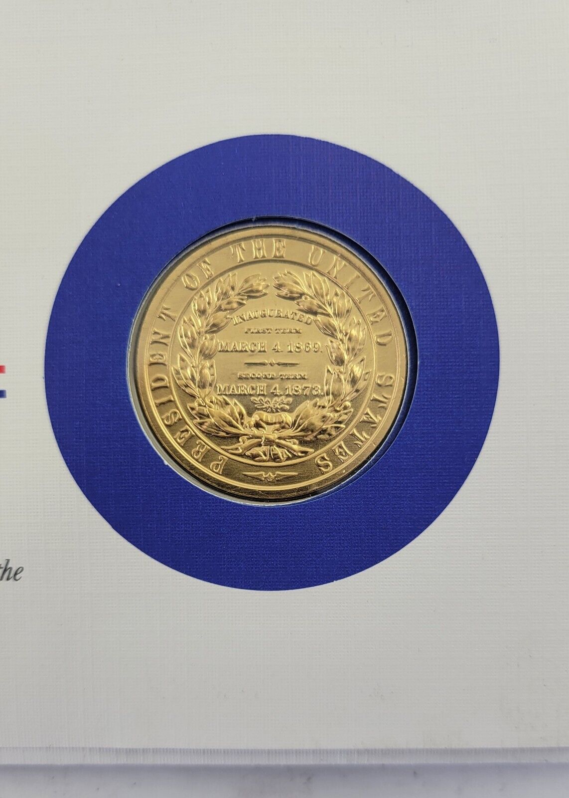 Ulysses Grant Presidential Covers Medal Postal Commemorative Society Gold Plated