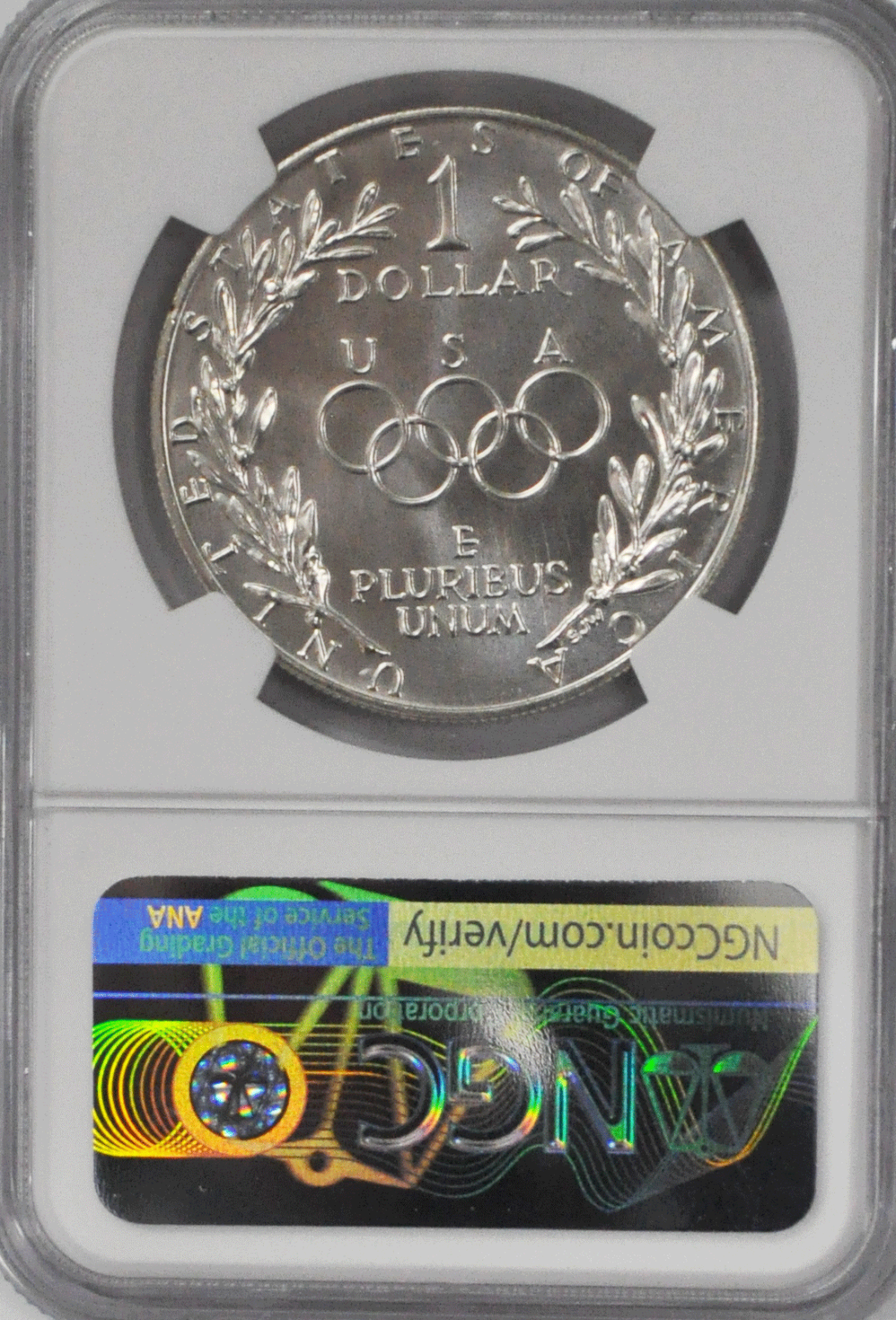 1988 D $1 Olympics Olympiad Commemorative Silver US One Dollar MS70 NGC