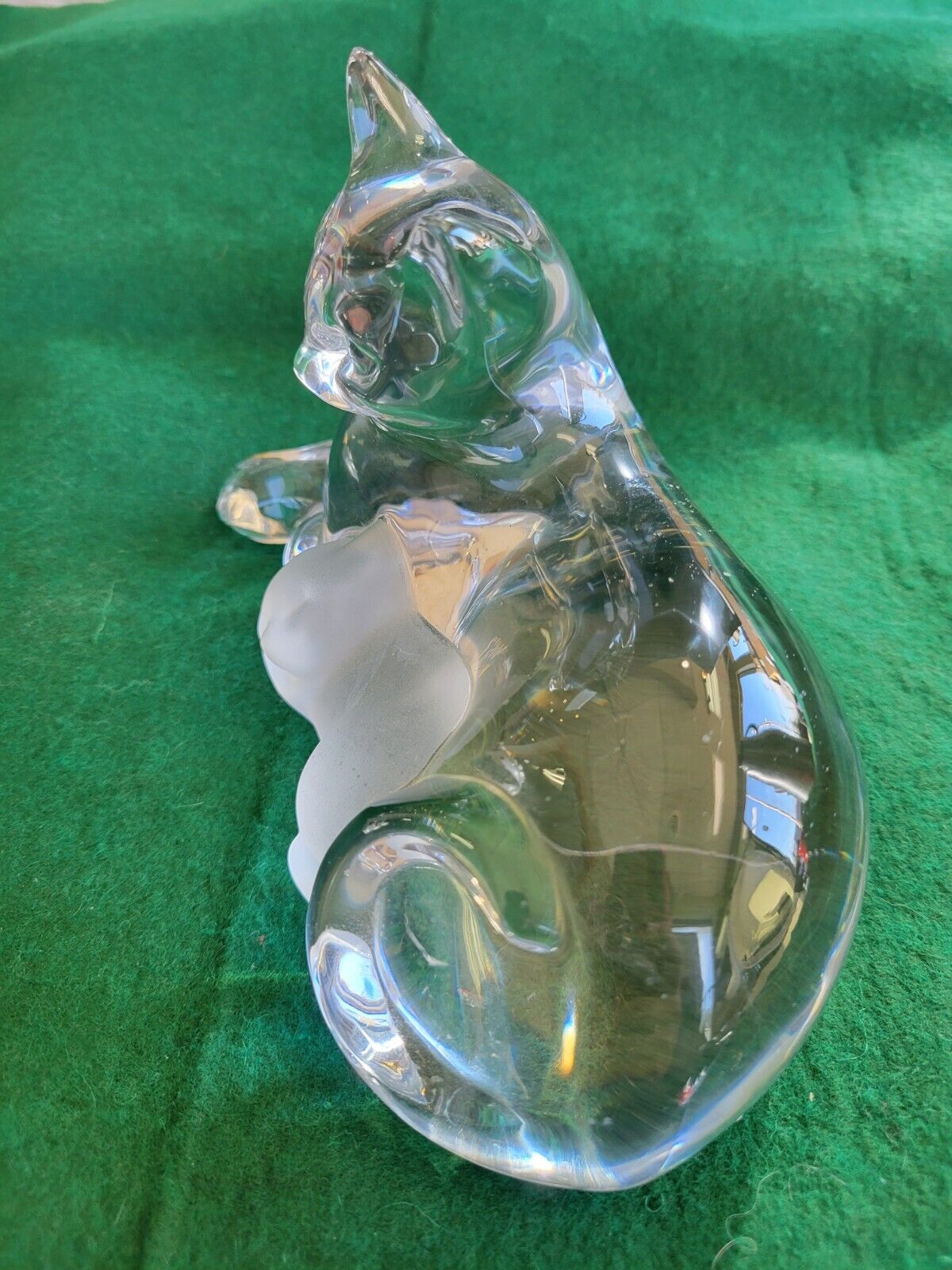Lenox Crystal Kitty Cat with Kitte Figurine Full Lead Crystal 1st edition