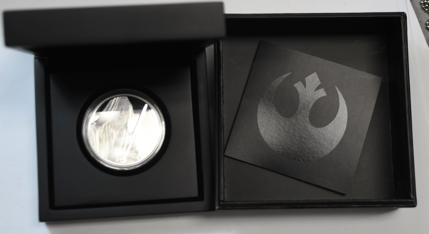 2017 Niue $2 Star Wars Obi-Wan Kenobi 1oz. Silver .999 Coin Jedi w Box & COA