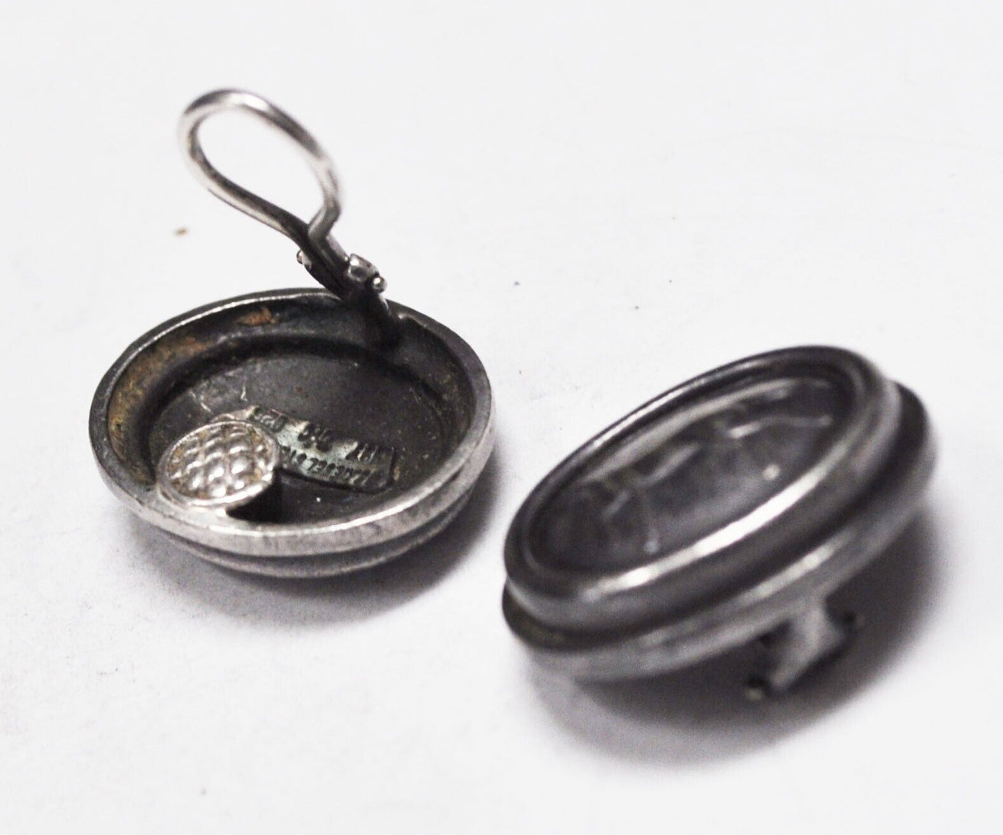Sterling Silver Kieselstein Cord Horse Equestrian Clip On Earrings 24mm x 20mm