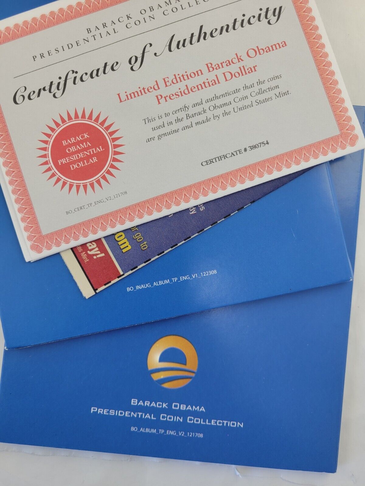 2- Barack Obama Inaugural & Presidential Coin Collection 3 Coin Set With COA