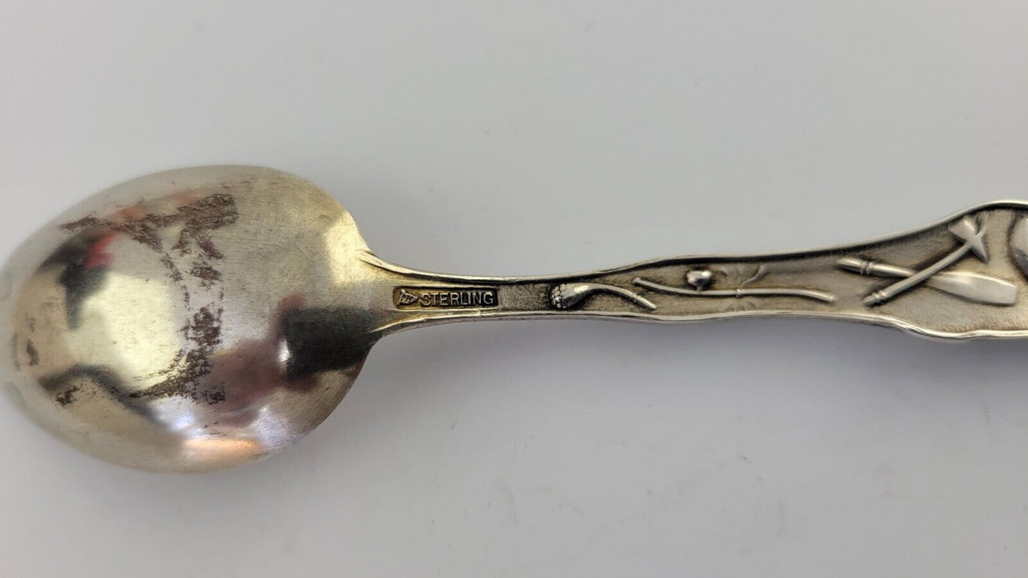 Capital Building Topeka Kansas Sterling 5 3/8" Souvenir Spoon by Mechanics .69oz