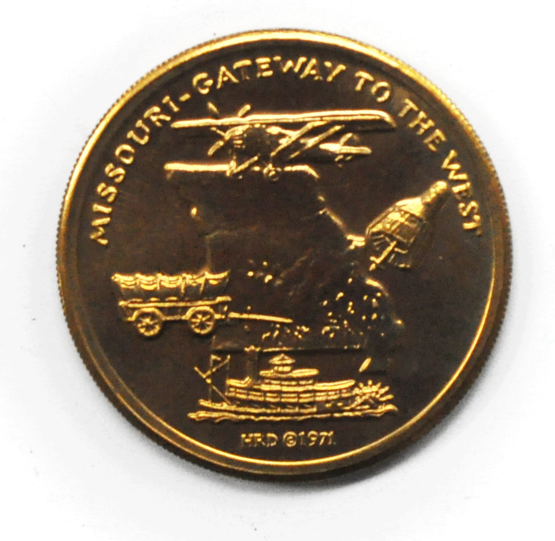 Missouri Gateway to the West 1971 Sesquicentennial Medal 150 Years 39mm