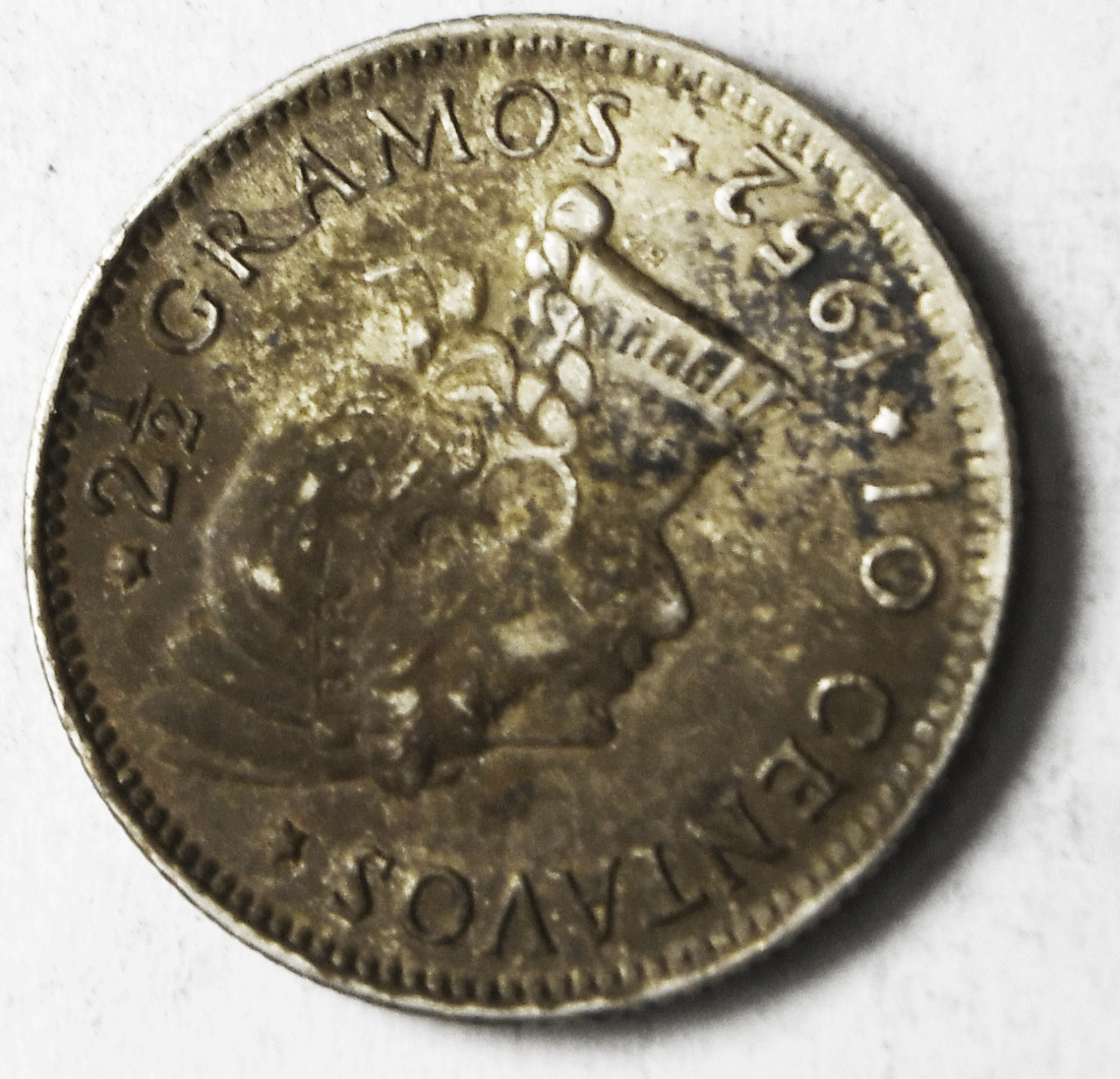 1952 Dominican Republic 10 Ten Centavos KM# 19 Silver Coin