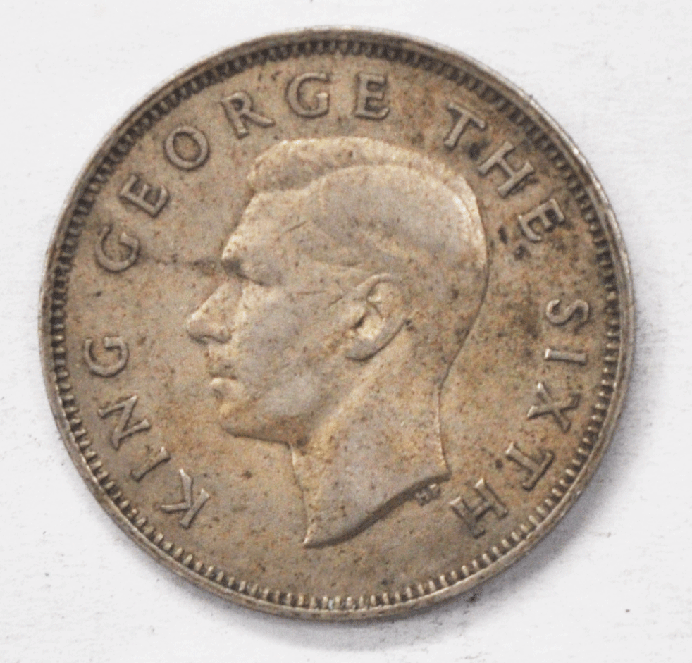 1948 New Zealand One Florin KM# 19 Copper Nickel