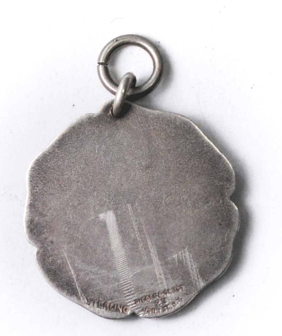 Vintage Dieges & Clust Blue Enamel Saint Joseph High School Pendant 32mm Fob