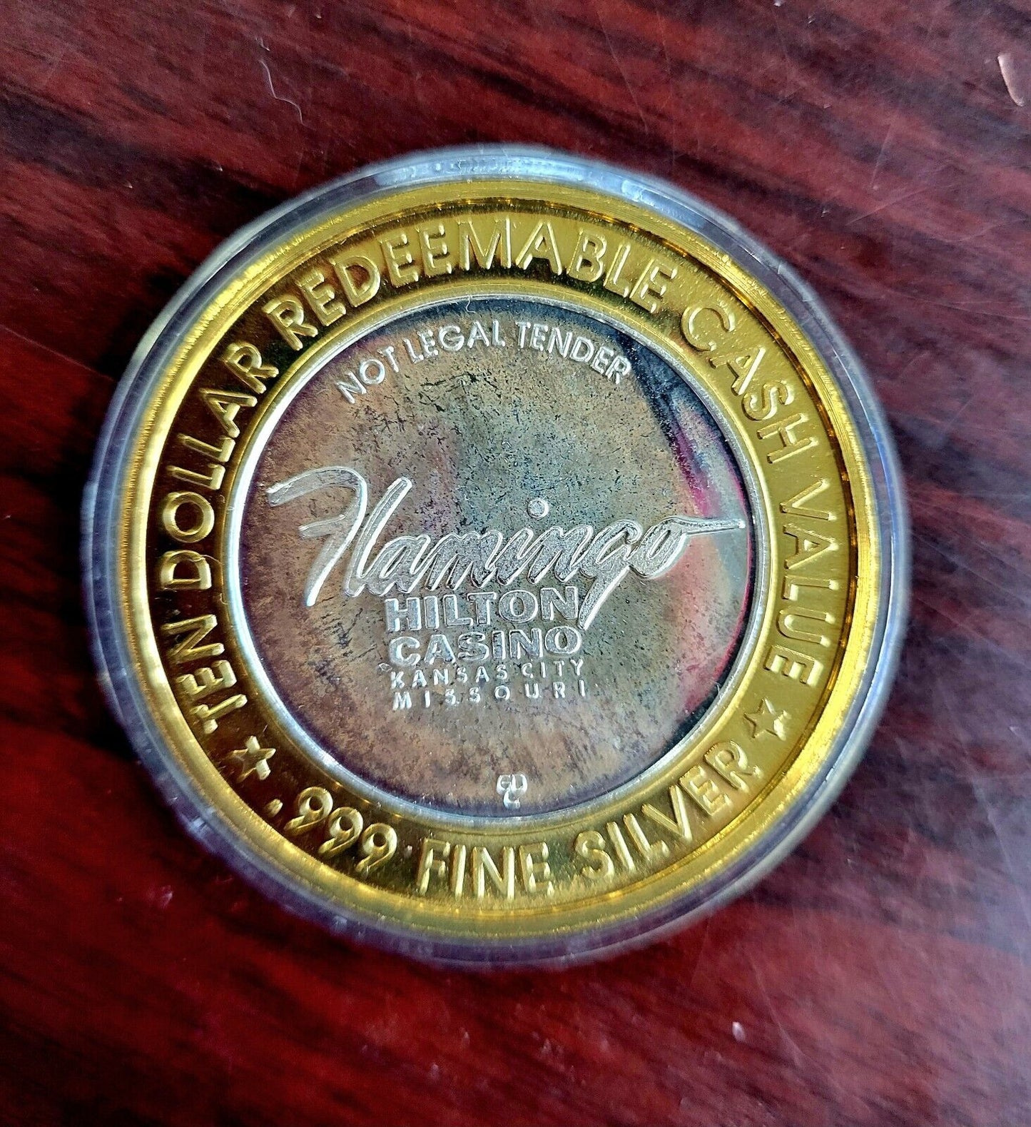 Flamingo Casino Ten Dollar .999 Silver Gambling Token Team Sport Series Baseball