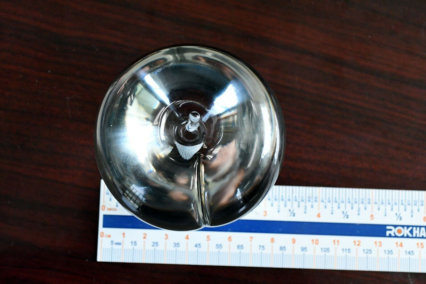 English Weighted Glass Apple Paperweight Teachers Desk Large 3" x 3"