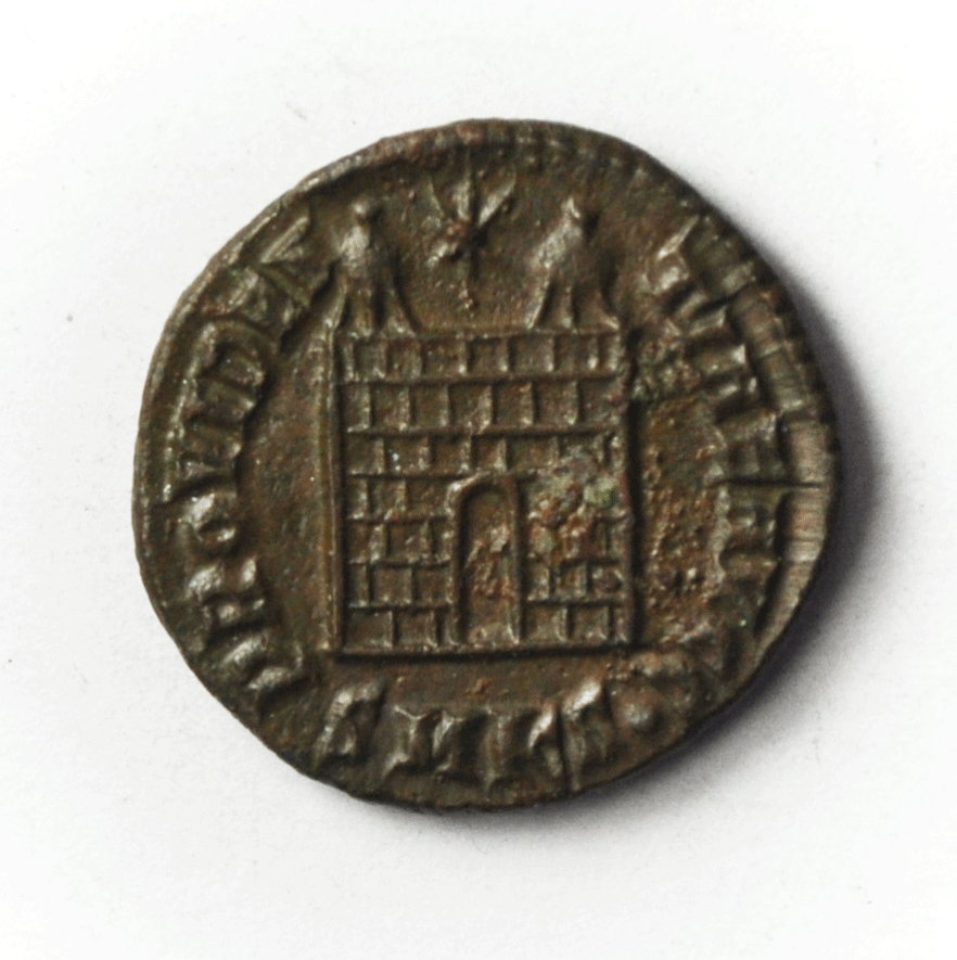 Constantine I the Great AD 307-337 AE3 or BI Nummus Campgate 3.02g 20mm
