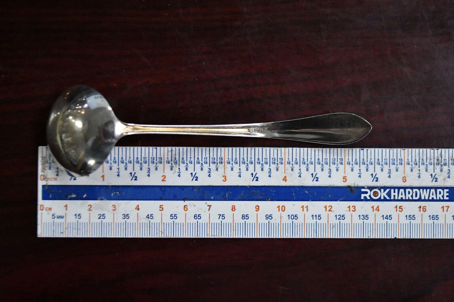 Weidlich 5 1/4" Sterling Silver Cream Serving Spoon .58 oz.