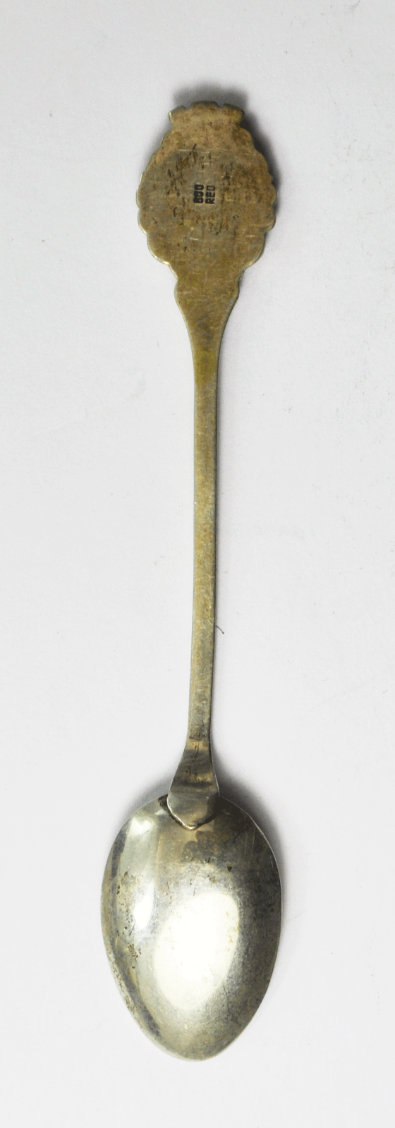 800 Fine Silver REU Berlin Black & White Lion Crest Seal Demitasse Spoon 3-7/8"