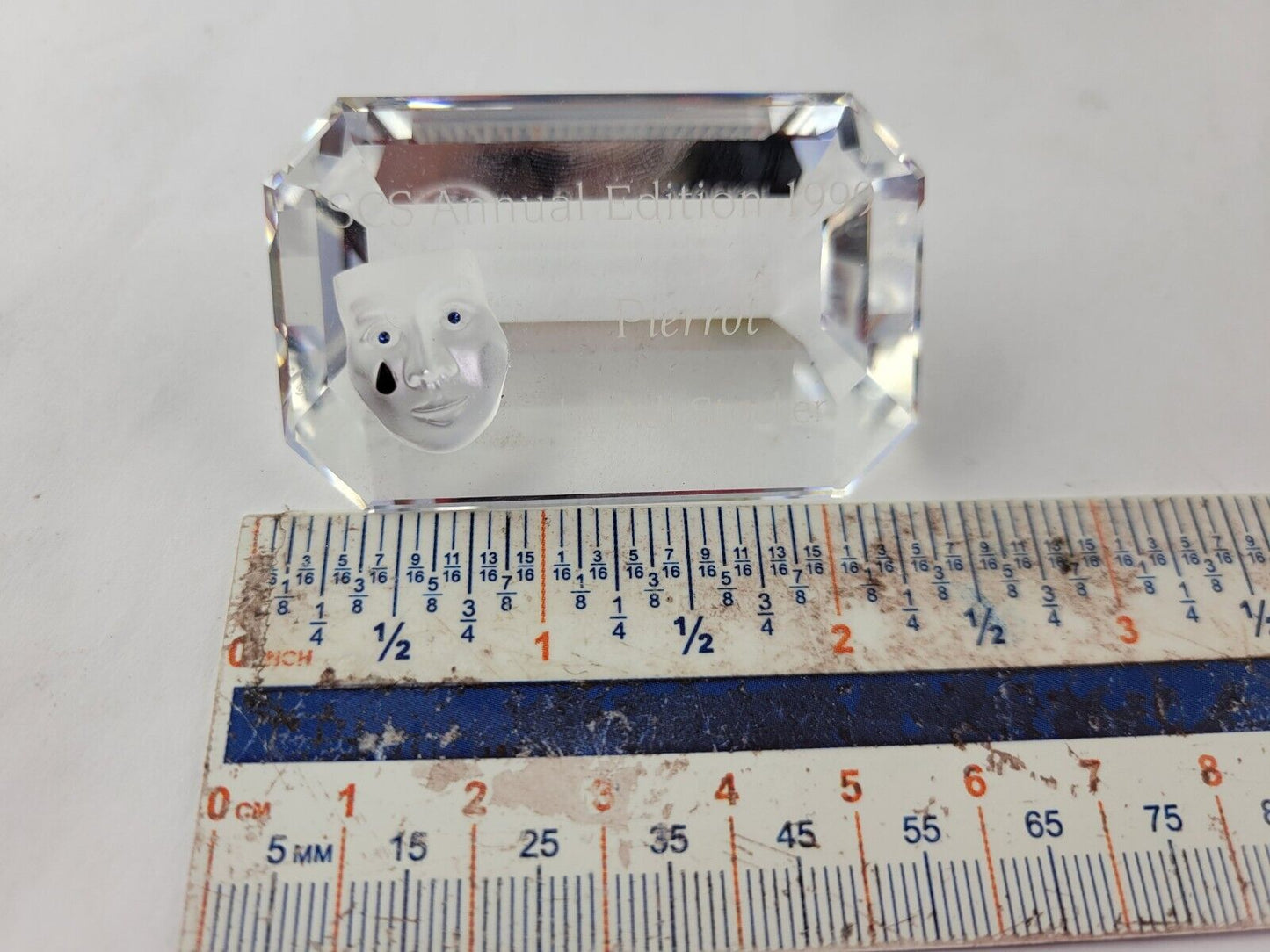 1999 Swarovski SCS Annual Edition PIERROT Masquerade Name Plaque Boxed