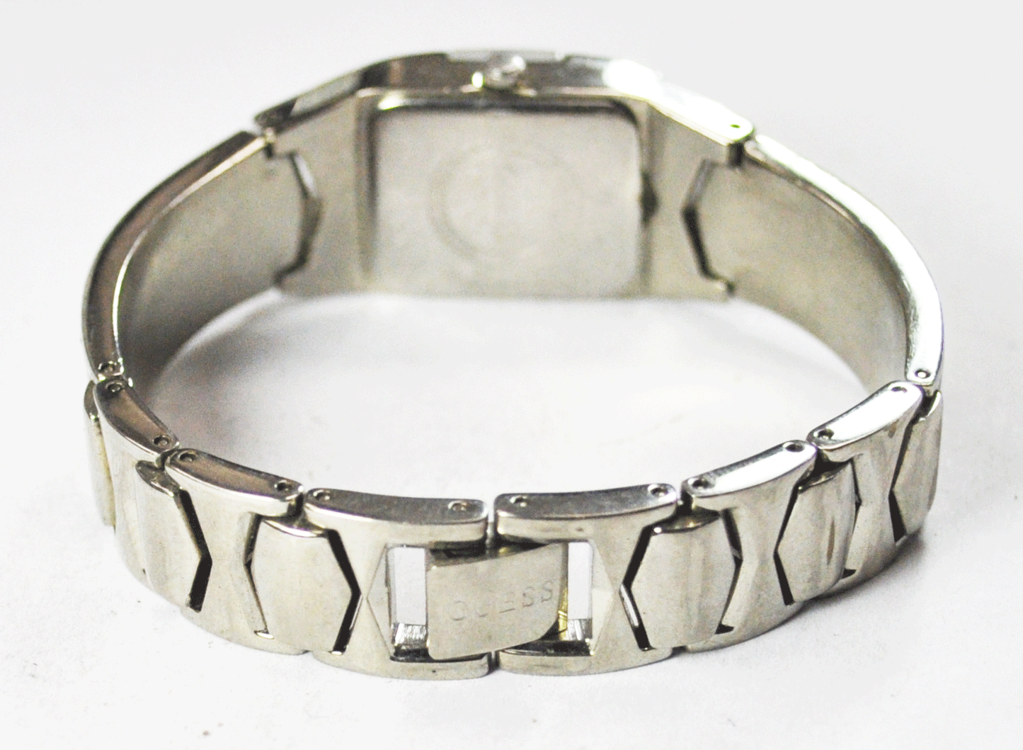 Women's Guess Quartz Silver Dial Crystal Bezel G75528L Wristwatch 18mm