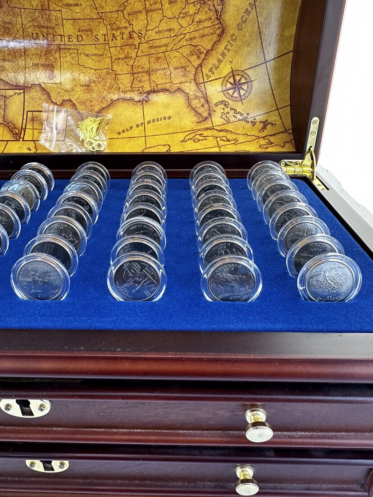 The State Quarters Treasure Chest – Danbury Mint – Quarter Set with Key