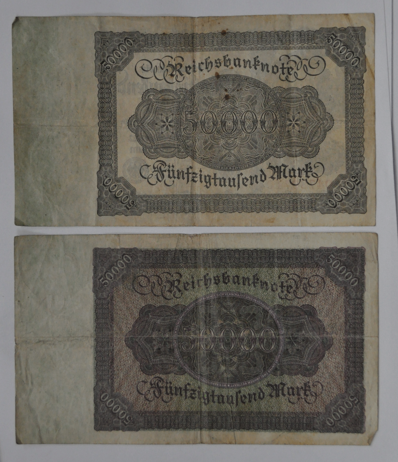 2 1922 Germany 50000 Fifty Thousand Mark 3rd Issue G0478971C C04074559