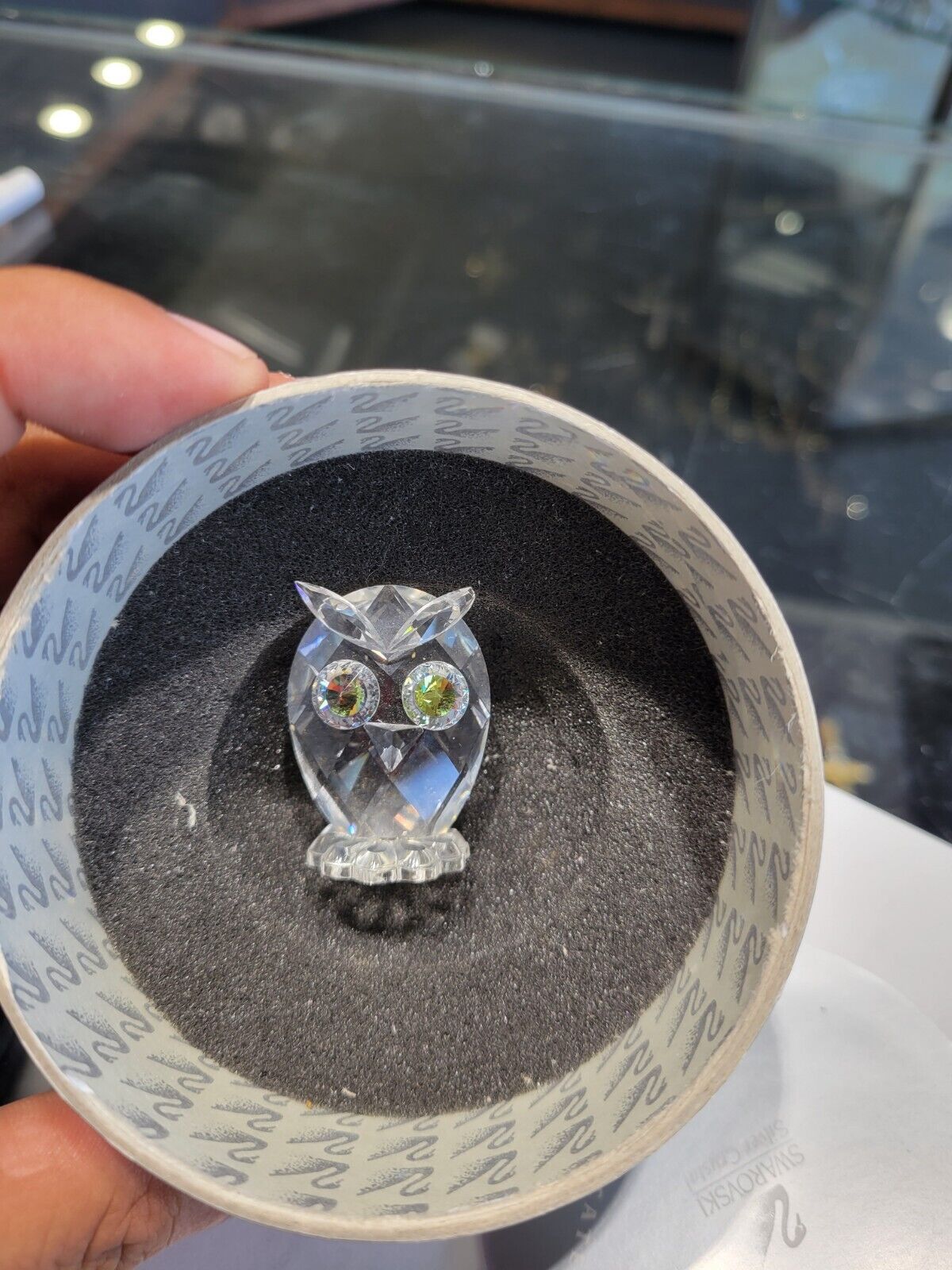 Swarovski Crystal Figurine Miniature Baby Owl 7654NR30 Retired Boxed
