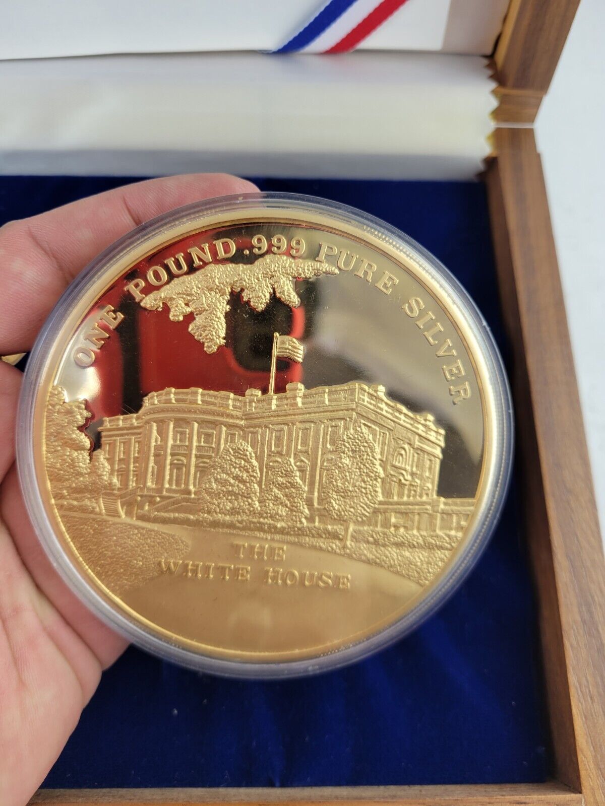 The Washington Mint 1993 Bill Clinton Pound Inaugural .999 Fine Silver 17oz.