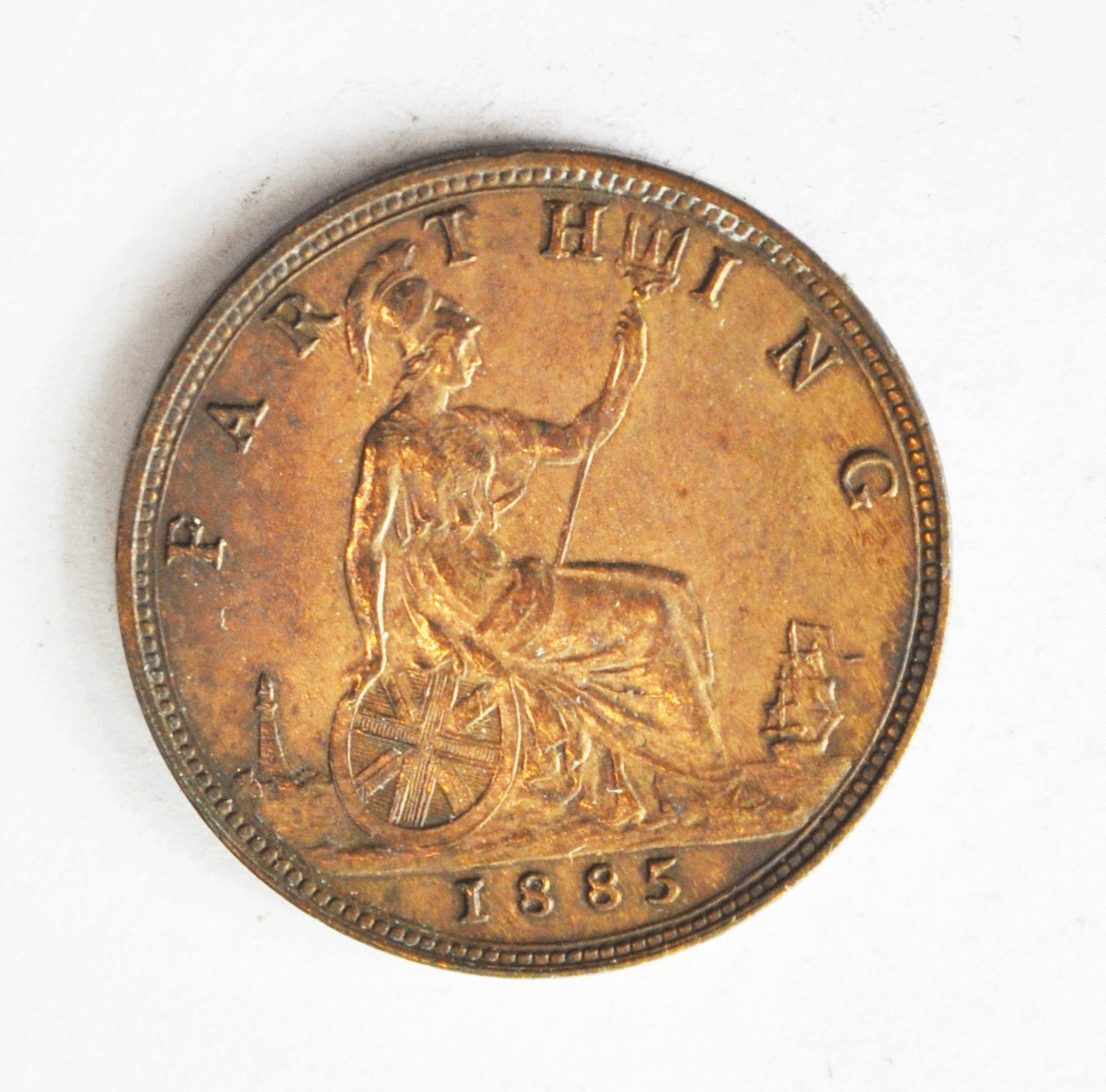 1885 Great Britain Farthing KM# 753 Bronze Coin