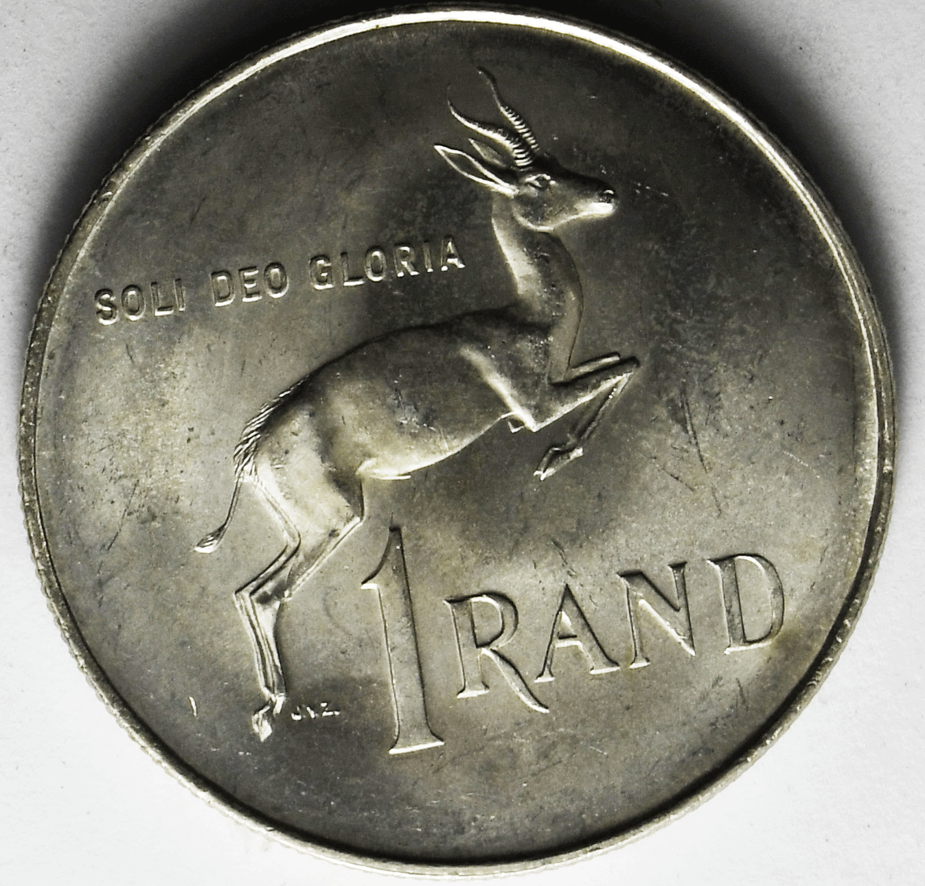 1966 South Africa Rand Silver Coin KM# 71.2 Uncirculated