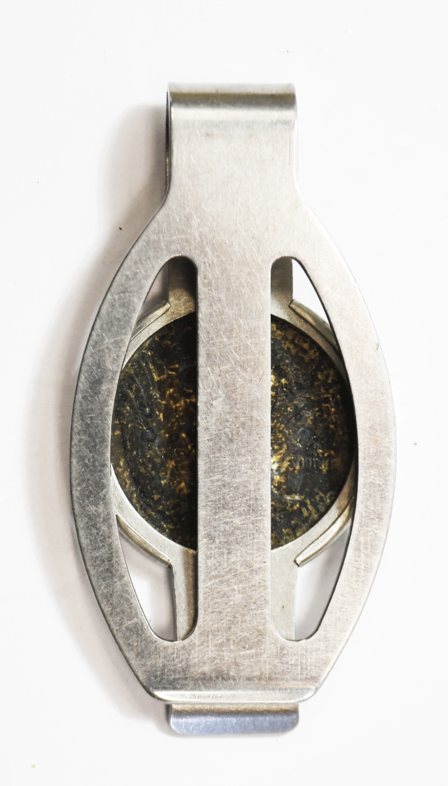 1945 50c Walking Liberty Silver Half Dollar Stainless Money Clip 2-3/4" x 1-3/8"